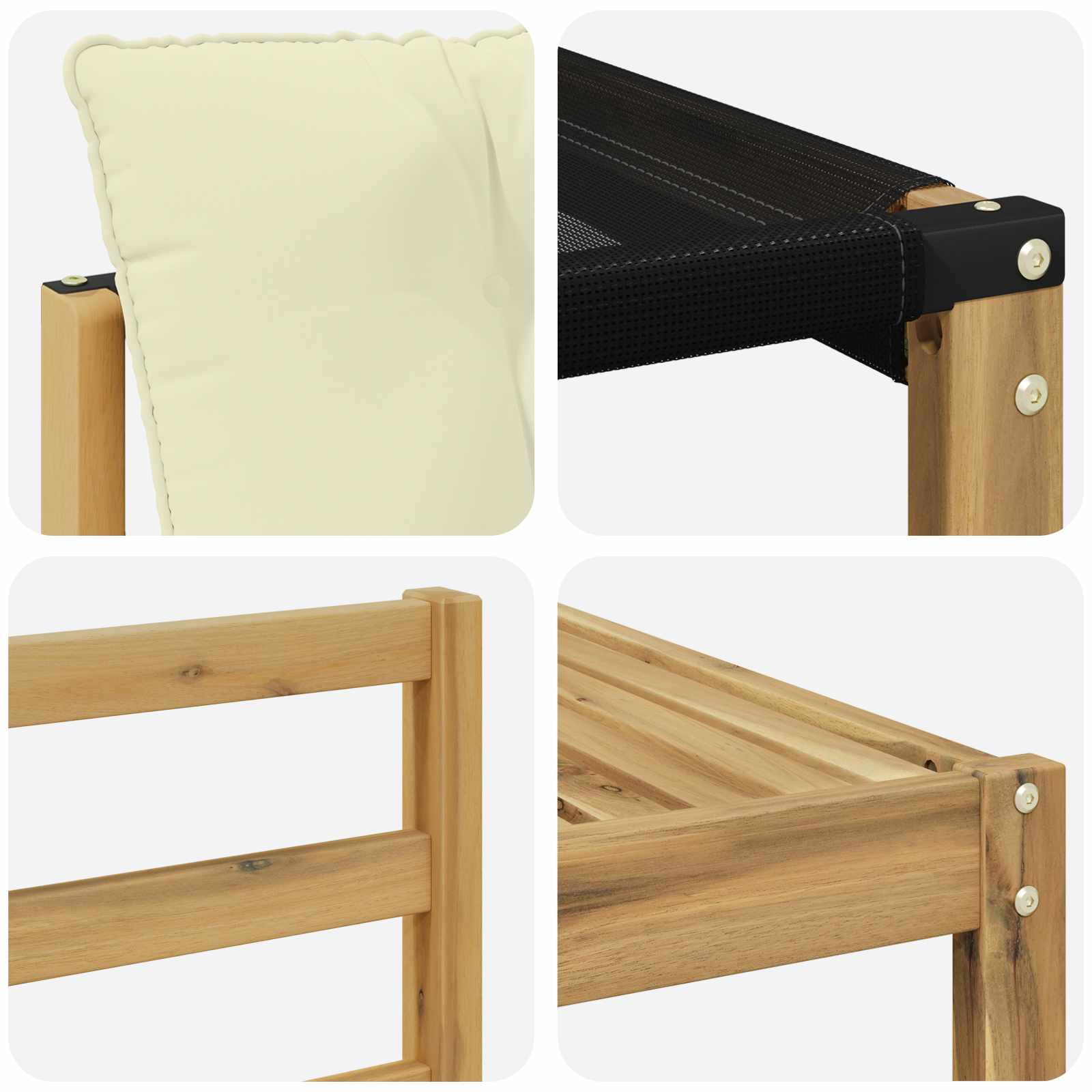 Outdoor-Sofagarnitur mit Kissen 10 pcs Weiß und Creme