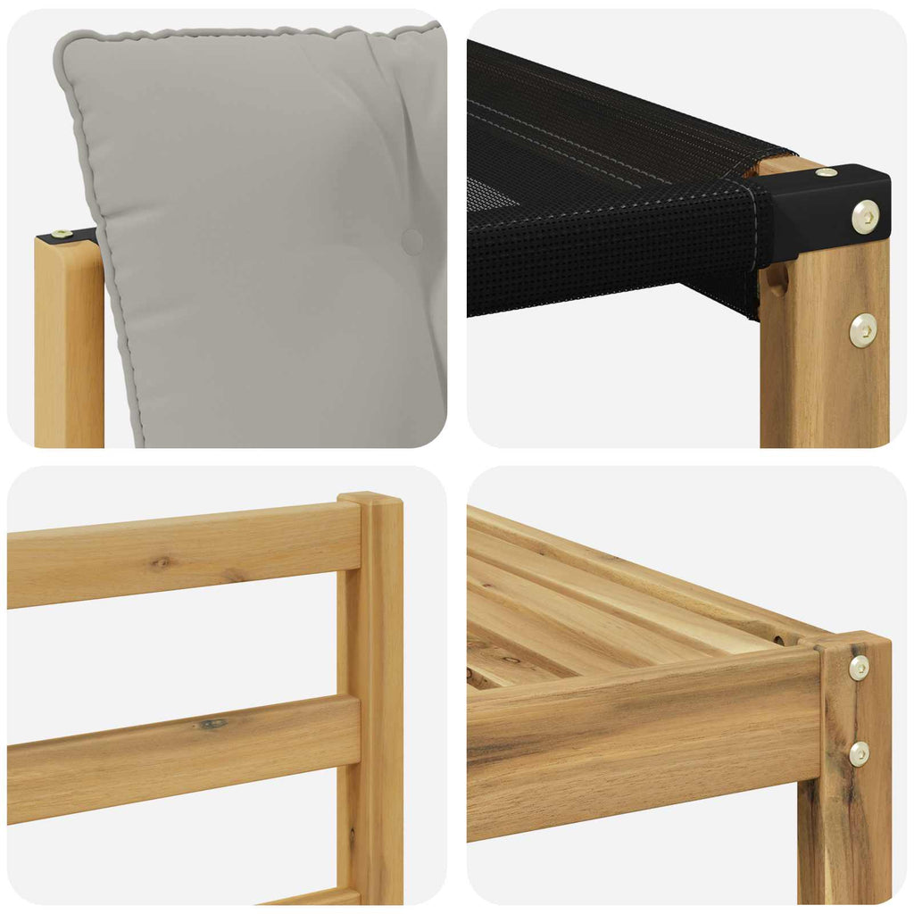 Outdoor-Sofagarnitur mit Kissen 10 pcs Weiß und Hellgrau