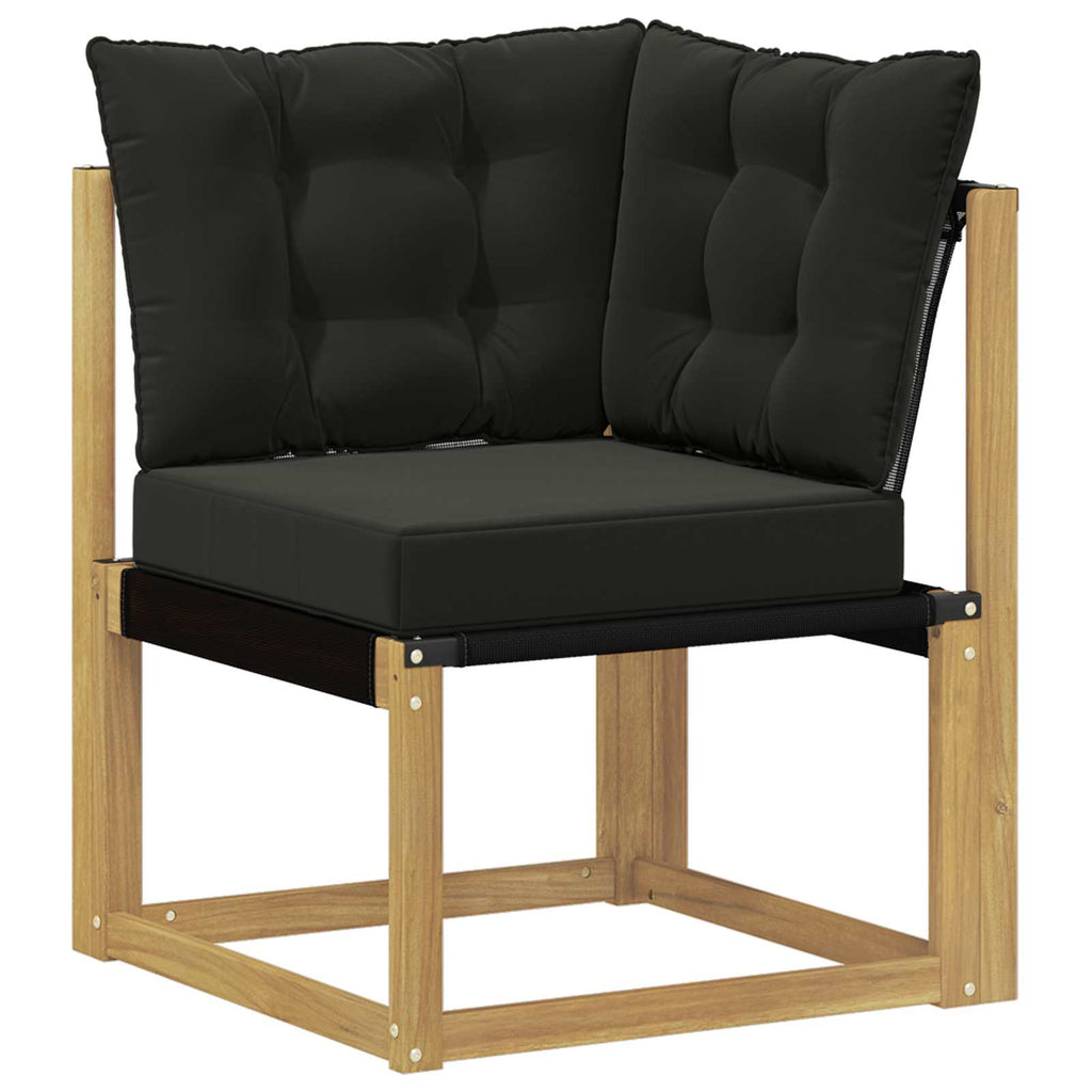 Outdoor-Sofagarnitur mit Kissen 10 pcs Weiß und Schwarz