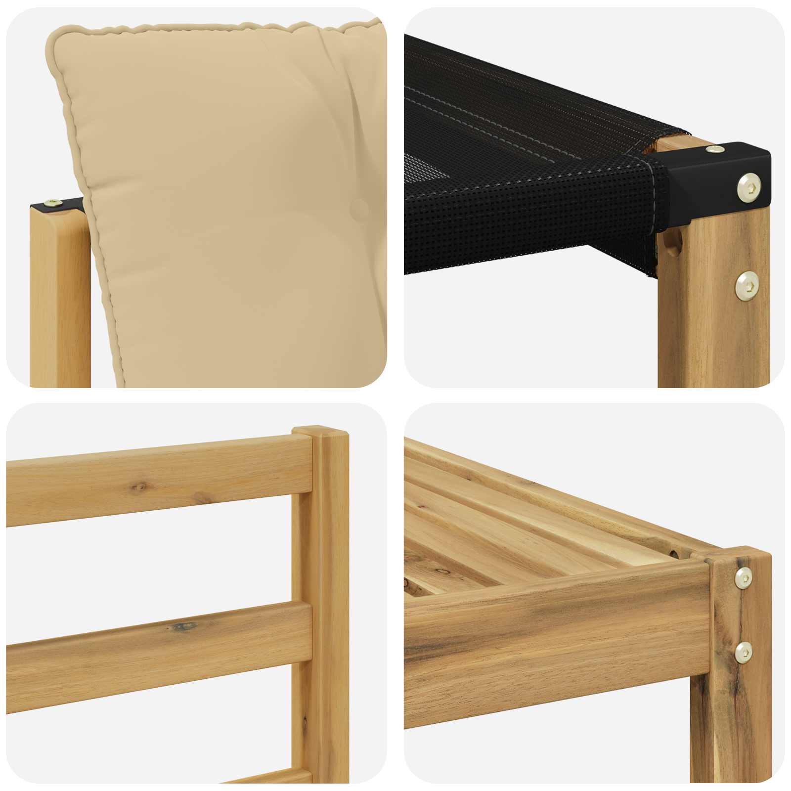Outdoor-Sofagarnitur mit Kissen 10 pcs Weiß und Beige