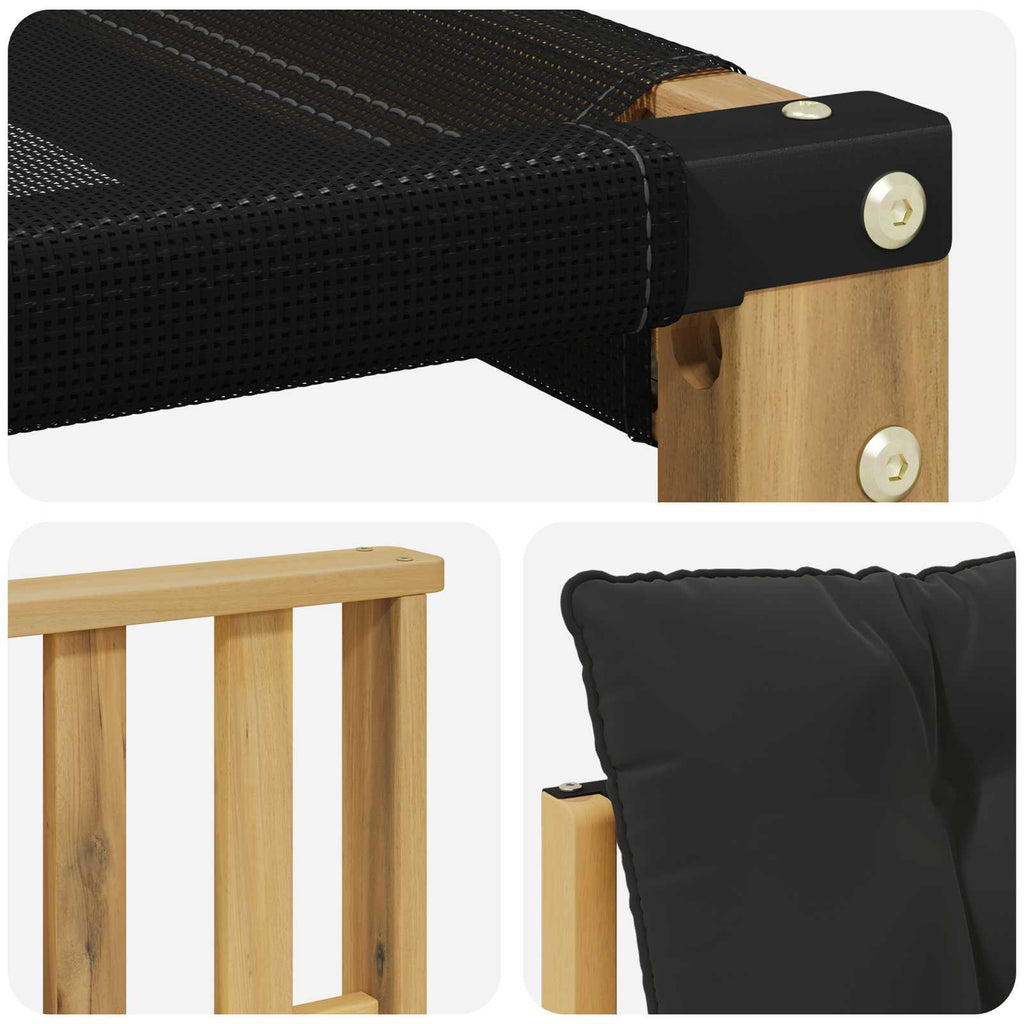 Outdoor-Sofagarnitur mit Kissen 10 pcs Weiß und Schwarz