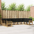 Outdoor-Sofagarnitur mit Kissen 10 pcs Weiß und Schwarz