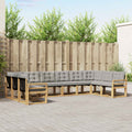 Outdoor-Sofagarnitur mit Kissen 10 pcs Weiß und Hellgrau