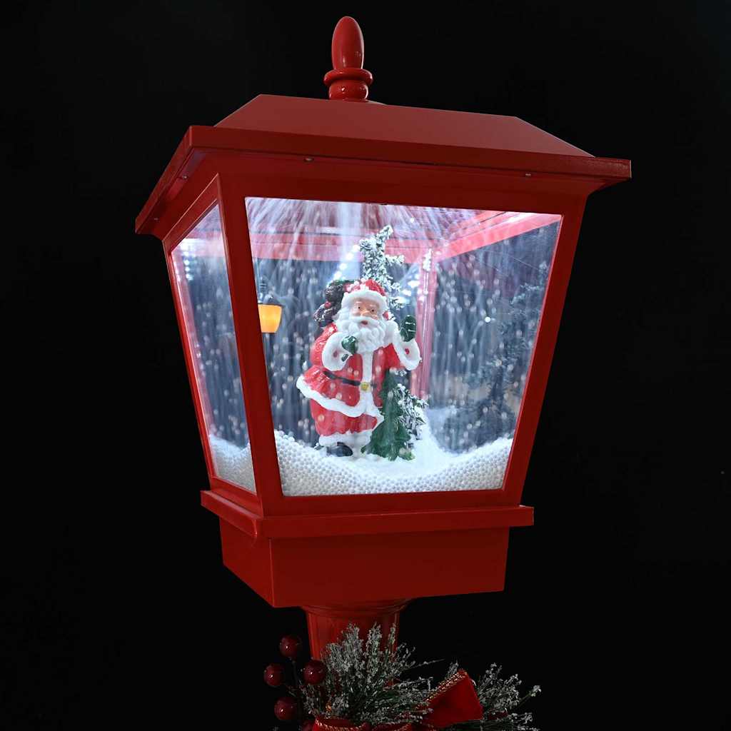 Weihnachtsstraßenlampe mit Laterne Rot 40,5x40,5x180cm