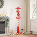Weihnachtsstraßenlampe mit Laterne Rot 40,5x40,5x180cm