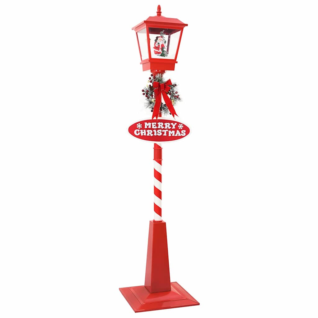 Weihnachtsstraßenlampe mit Laterne Rot 40,5x40,5x180cm