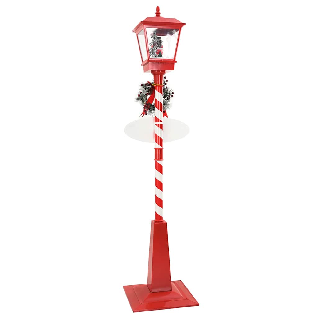 Weihnachtsstraßenlampe mit Laterne Rot 40,5x40,5x180cm