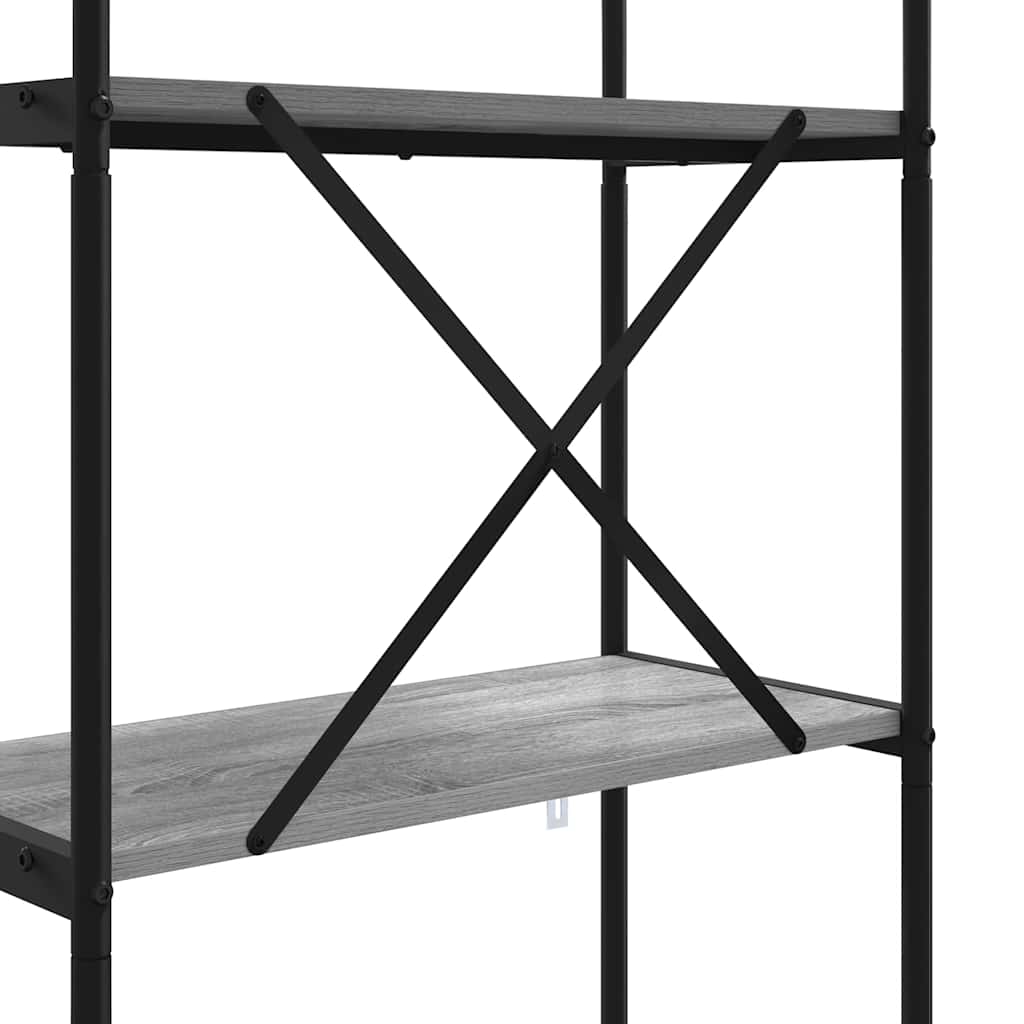 Bücherregal Graues Sonoma 80 x 30 x 146 cm Holzwerkstoff