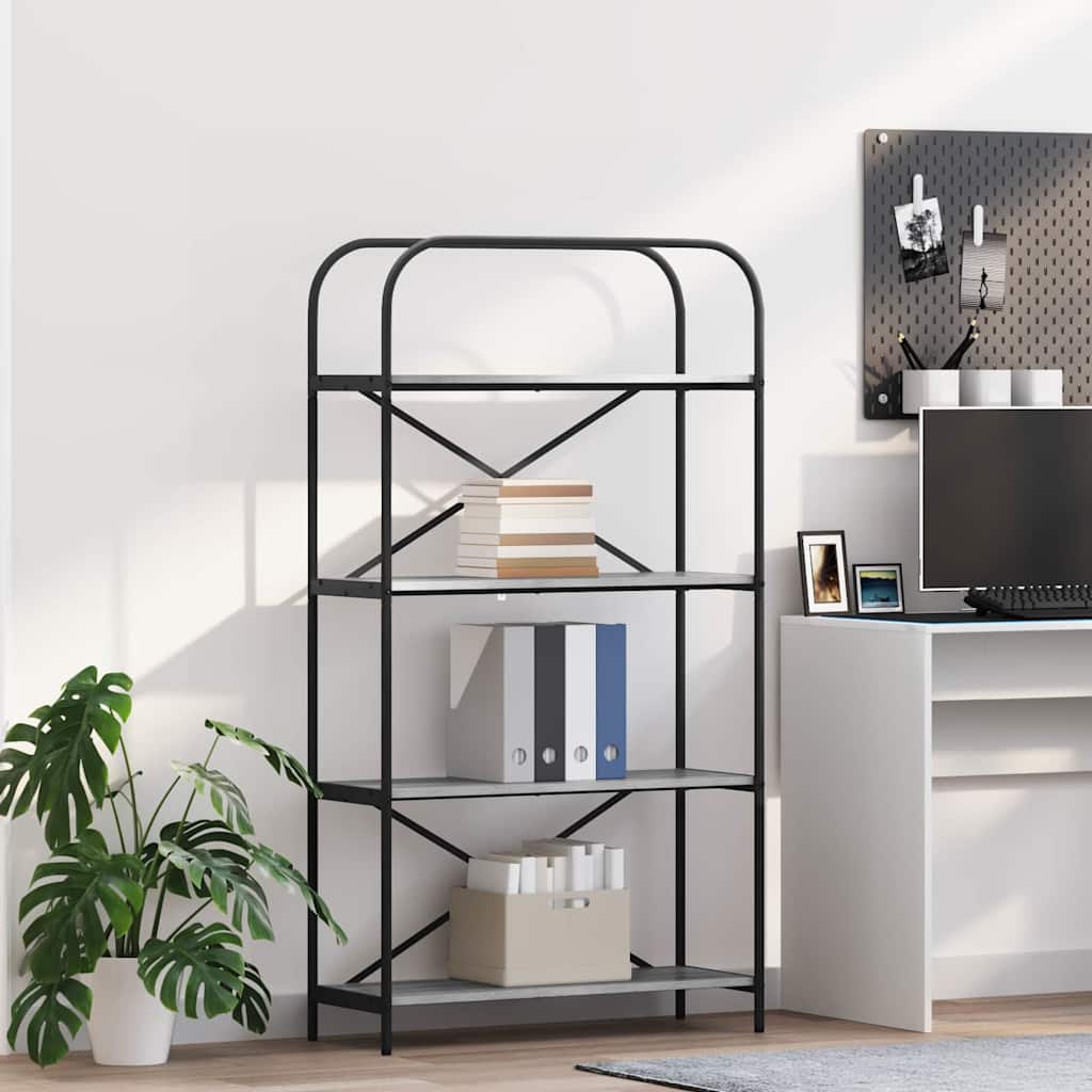 Bücherregal Graues Sonoma 80 x 30 x 146 cm Holzwerkstoff