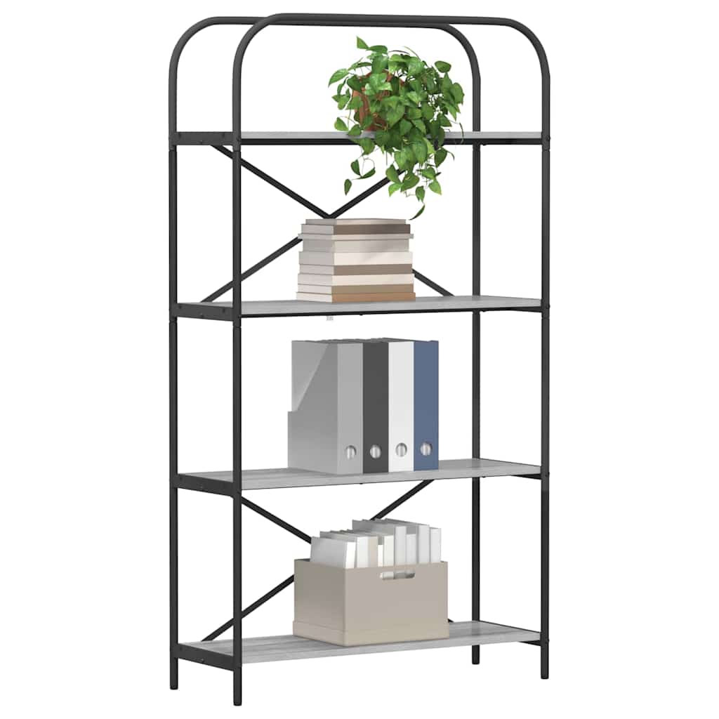 Bücherregal Graues Sonoma 80 x 30 x 146 cm Holzwerkstoff