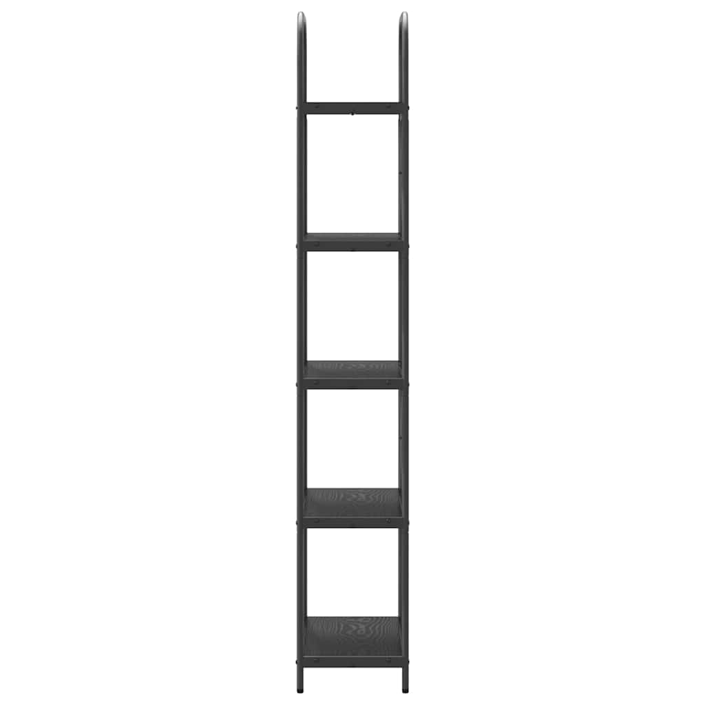 Bücherregal Schwarz Eichen-Optik 60 x 30 x 183 cm Holzwerkstoff