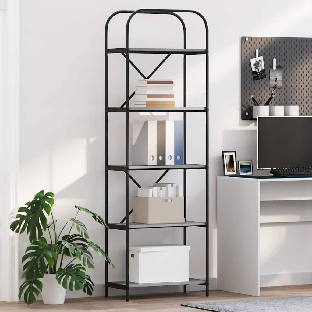 Bücherregal Graues Sonoma 60 x 30 x 183 cm Holzwerkstoff