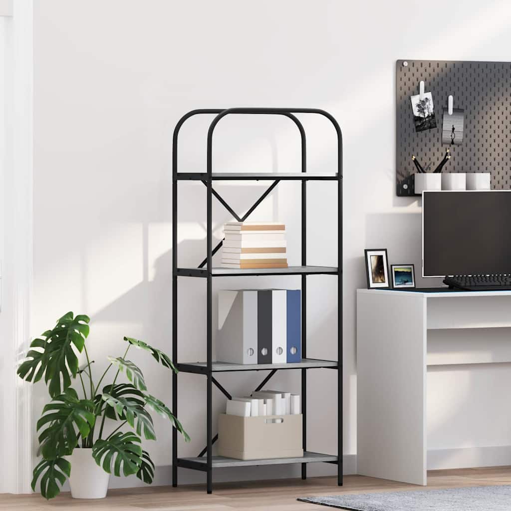 Bücherregal Graues Sonoma 60 x 30 x 146 cm Holzwerkstoff