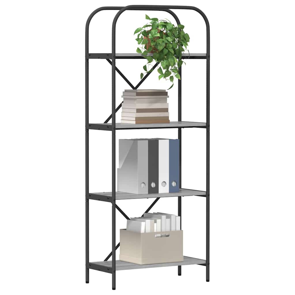 Bücherregal Graues Sonoma 60 x 30 x 146 cm Holzwerkstoff