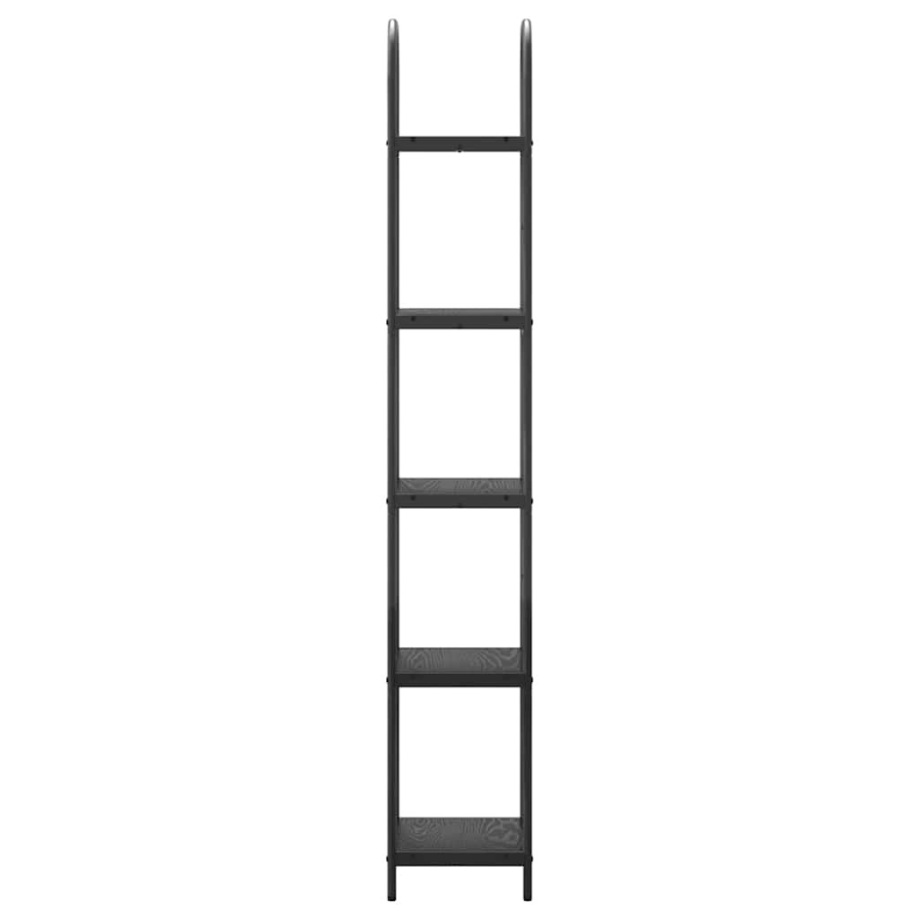 Bücherregal Schwarz Eichen-Optik 40 x 30 x 183 cm Holzwerkstoff