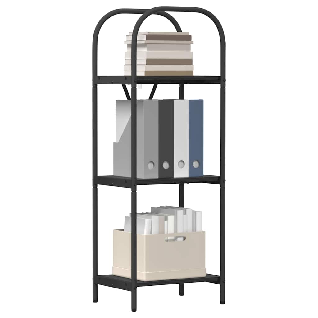 Bücherregal Schwarz Eichen-Optik 40 x 30 x 109 cm Holzwerkstoff