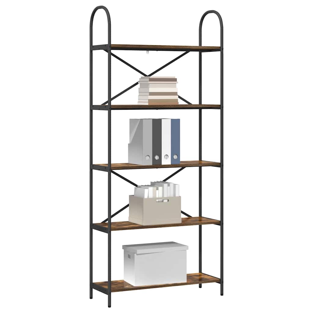 Bücherregal Geräucherte Eiche 80 x 30 x 183 cm Holzwerkstoff