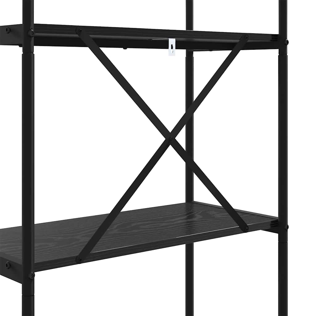 Bücherregal Schwarz Eichen-Optik 60 x 30 x 183 cm Holzwerkstoff