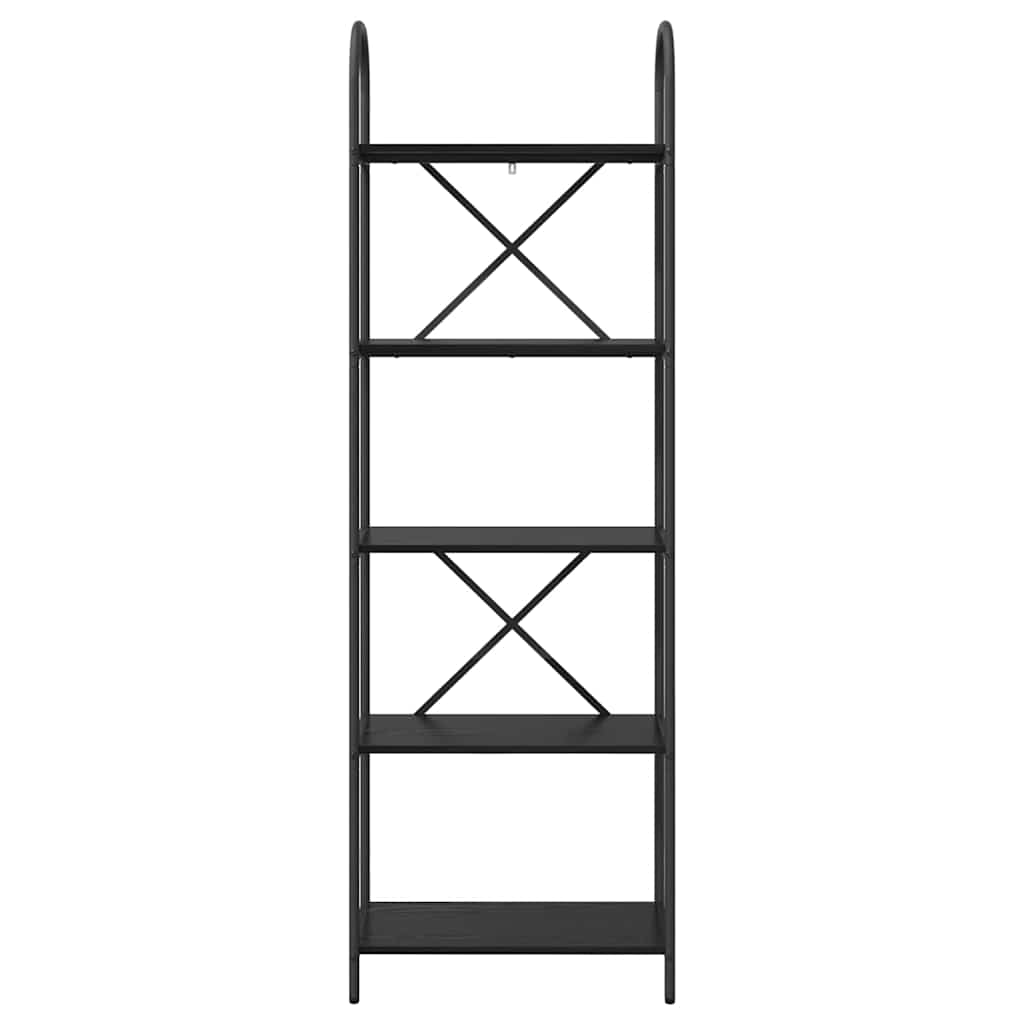 Bücherregal Schwarz Eichen-Optik 60 x 30 x 183 cm Holzwerkstoff