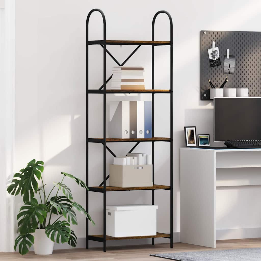 Bücherregal Geräucherte Eiche 60 x 30 x 183 cm Holzwerkstoff