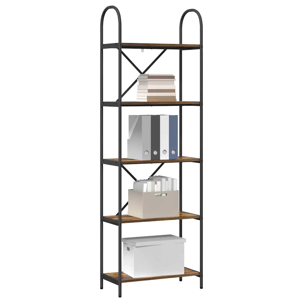 Bücherregal Geräucherte Eiche 60 x 30 x 183 cm Holzwerkstoff