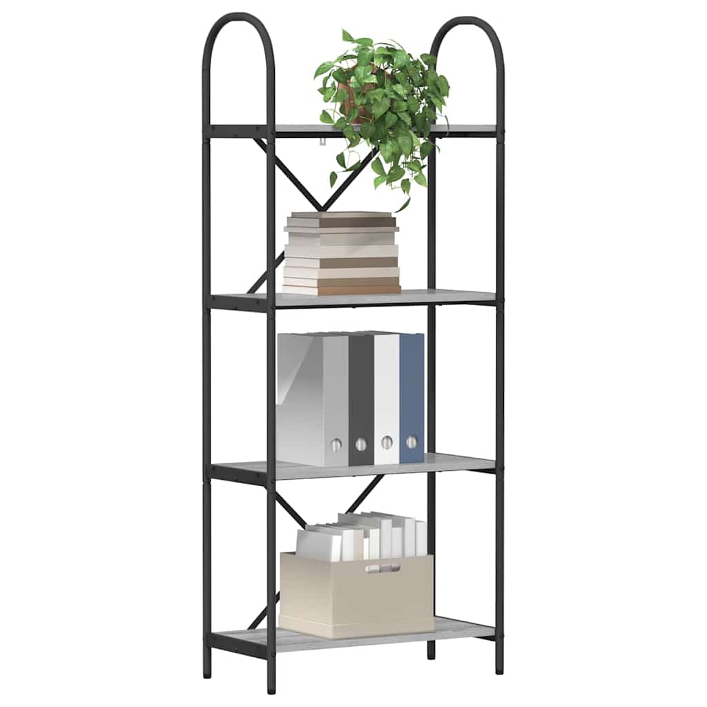 Bücherregal Graues Sonoma 60 x 30 x 146 cm Holzwerkstoff