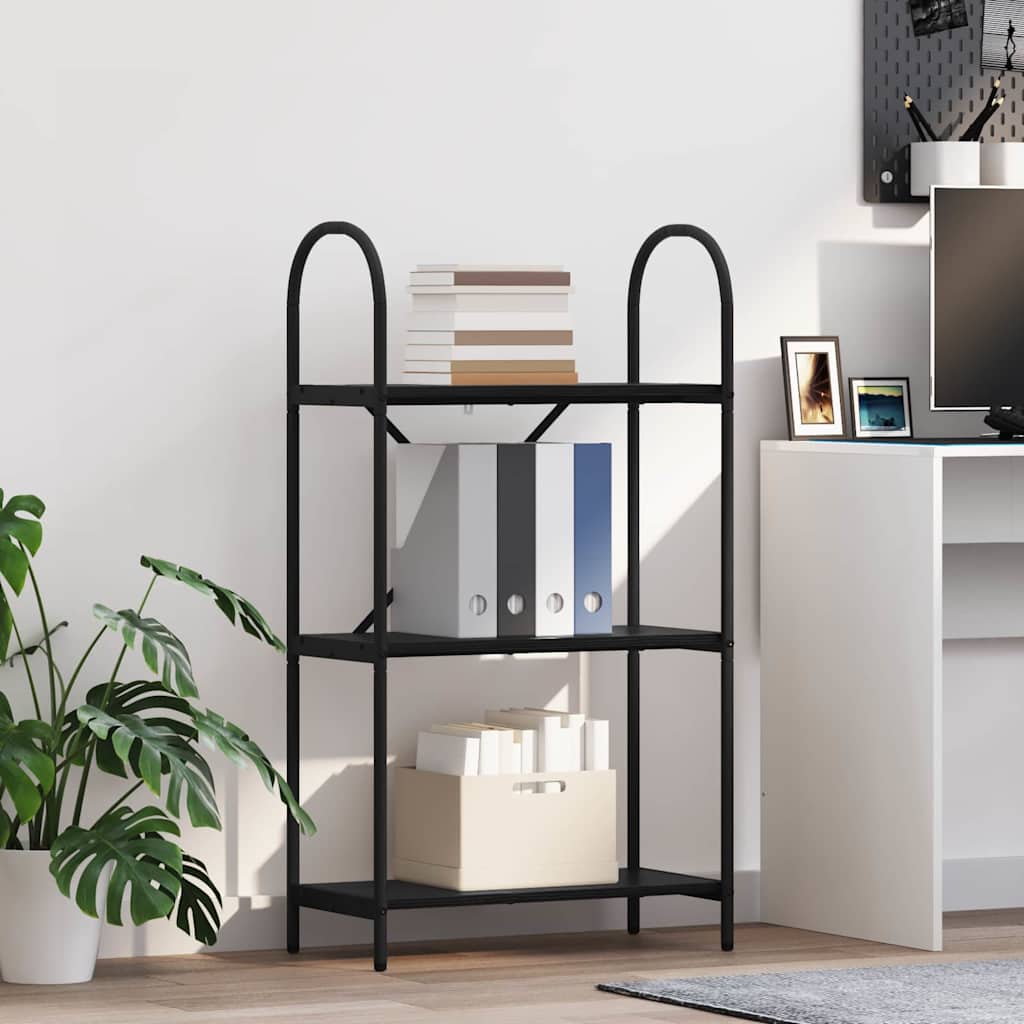 Bücherregal Schwarz Eichen-Optik 60 x 30 x 109 cm Holzwerkstoff