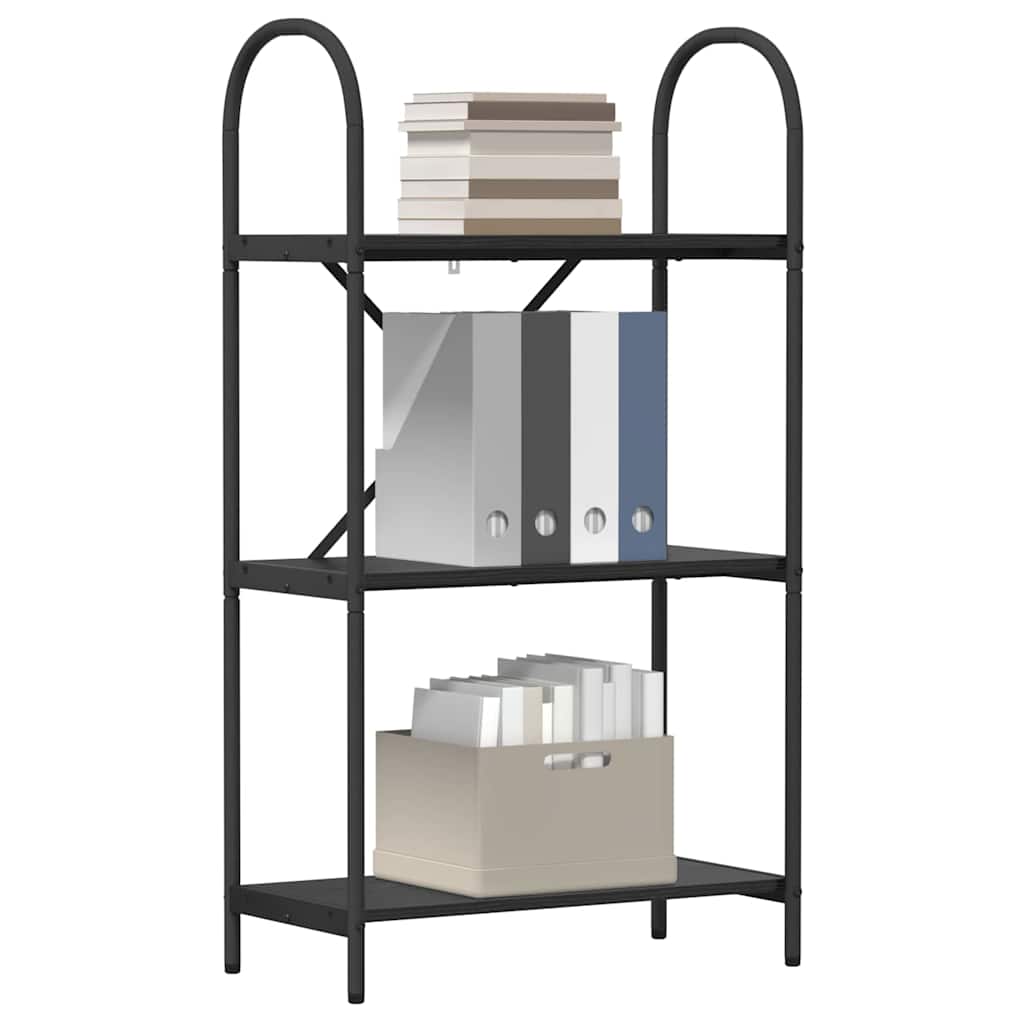 Bücherregal Schwarz Eichen-Optik 60 x 30 x 109 cm Holzwerkstoff