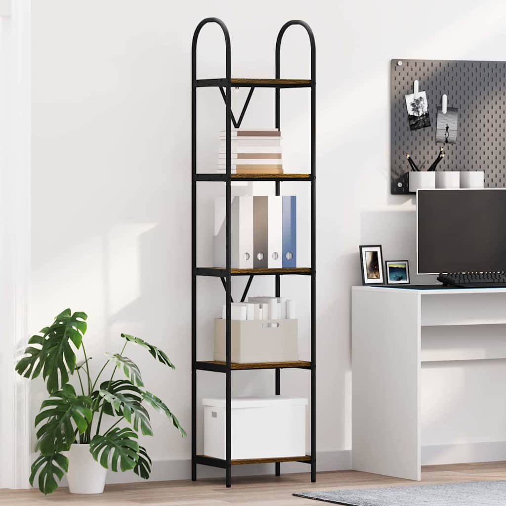 Bücherregal Geräucherte Eiche 40 x 30 x 183 cm Holzwerkstoff