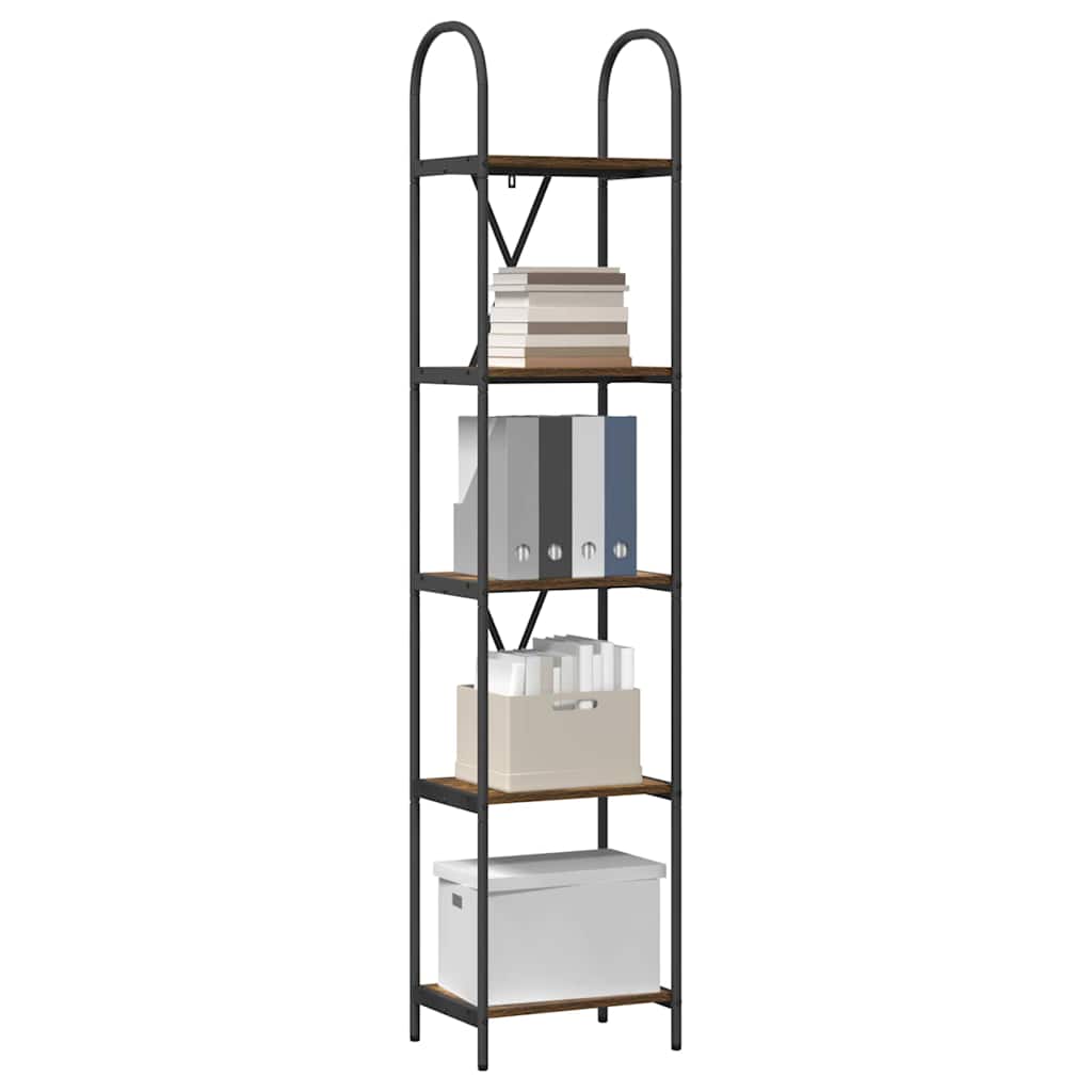 Bücherregal Geräucherte Eiche 40 x 30 x 183 cm Holzwerkstoff