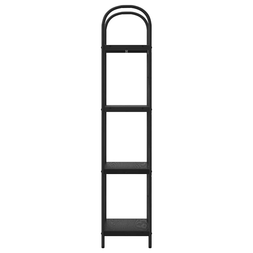 Bücherregal Schwarz Eichen-Optik 40 x 30 x 146 cm Holzwerkstoff