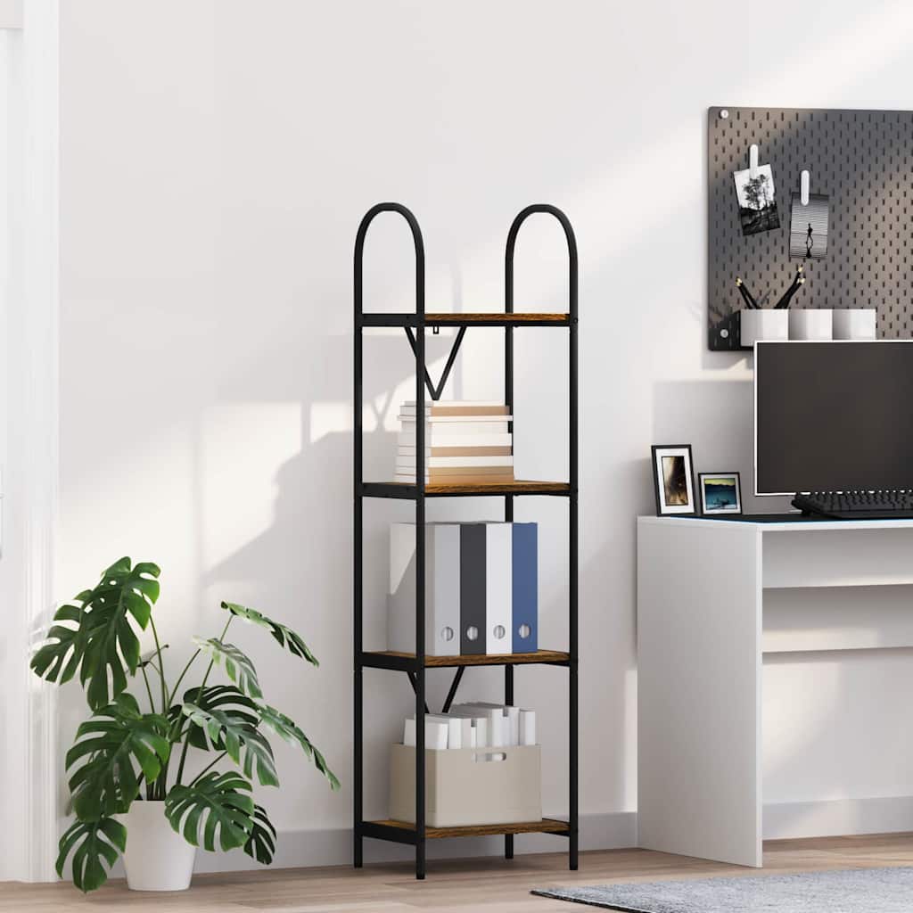 Bücherregal Geräucherte Eiche 40 x 30 x 146 cm Holzwerkstoff