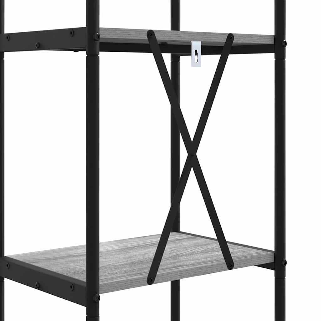 Bücherregal Graues Sonoma 40 x 30 x 146 cm Holzwerkstoff