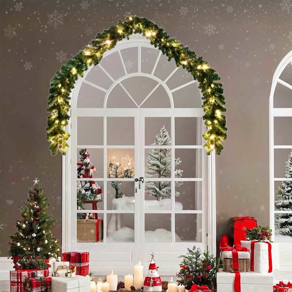 Weihnachtsgirlande mit 600 LEDs 2 pcs Grün PVC