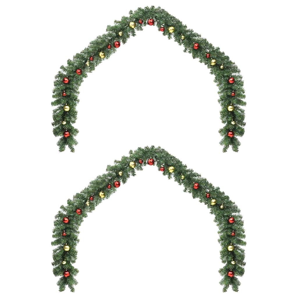 Weihnachtsgirlande mit 600 LEDs 2 pcs Grün PVC