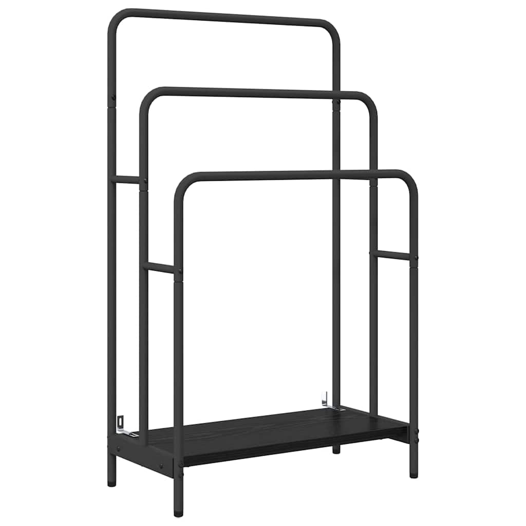 Kleiderständer Schwarz Eichen-Optik 60 x 30 x 100,5 cm