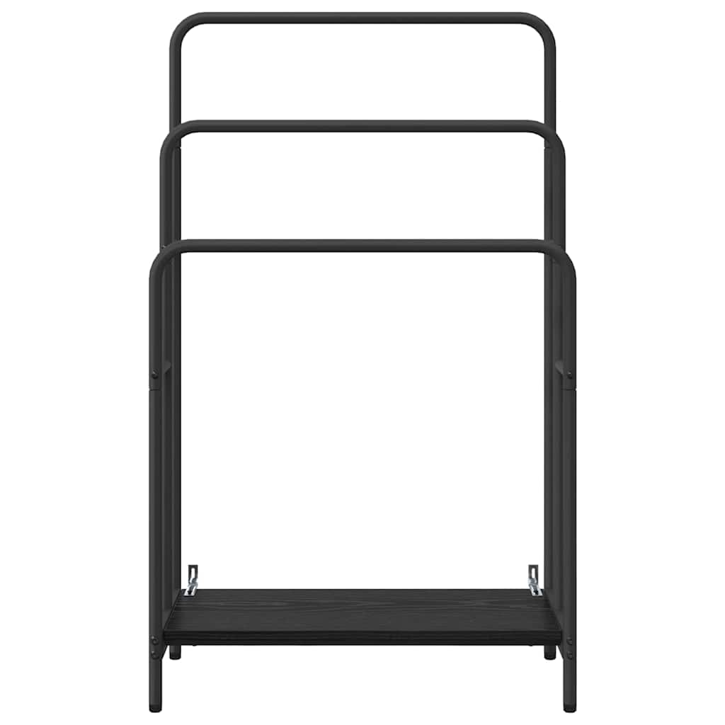 Kleiderständer Schwarz Eichen-Optik 60 x 30 x 100,5 cm