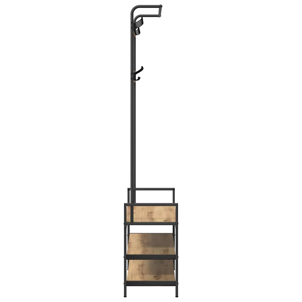 Garderobenständer Artisan-Eiche 75 x 34 x 184 cm Holzwerkstoff