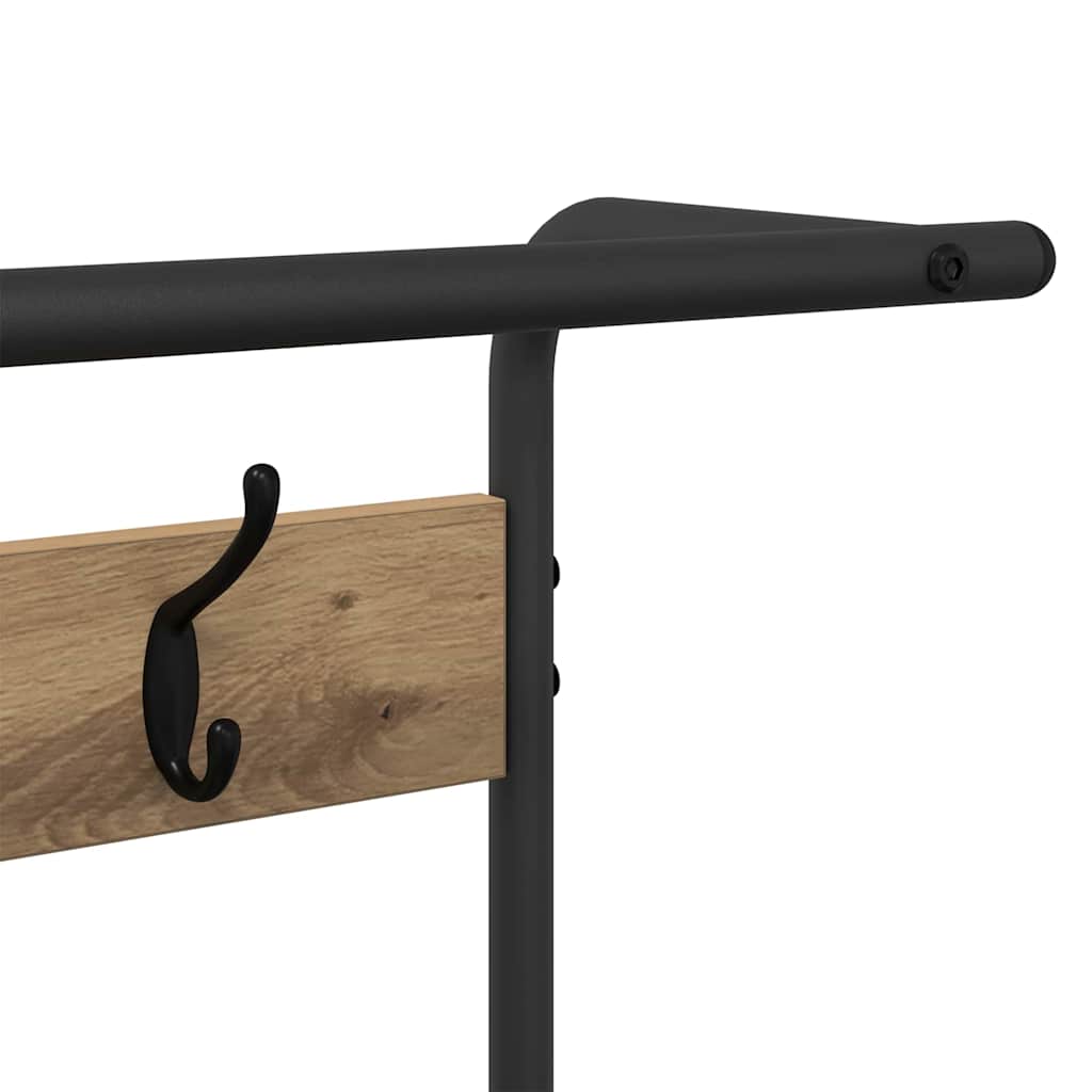 Garderobenständer Artisan-Eiche 95 x 34 x 184 cm Holzwerkstoff