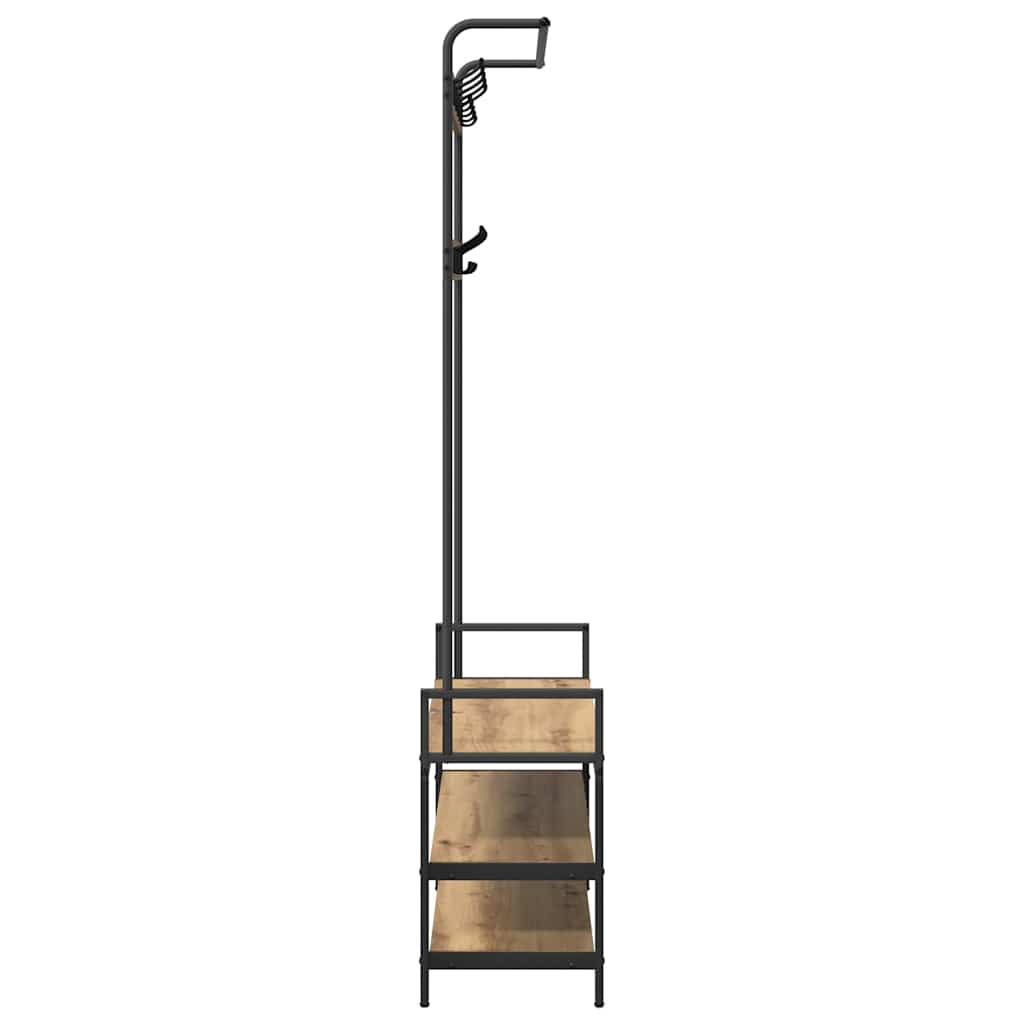 Garderobenständer Artisan-Eiche 95 x 34 x 184 cm Holzwerkstoff