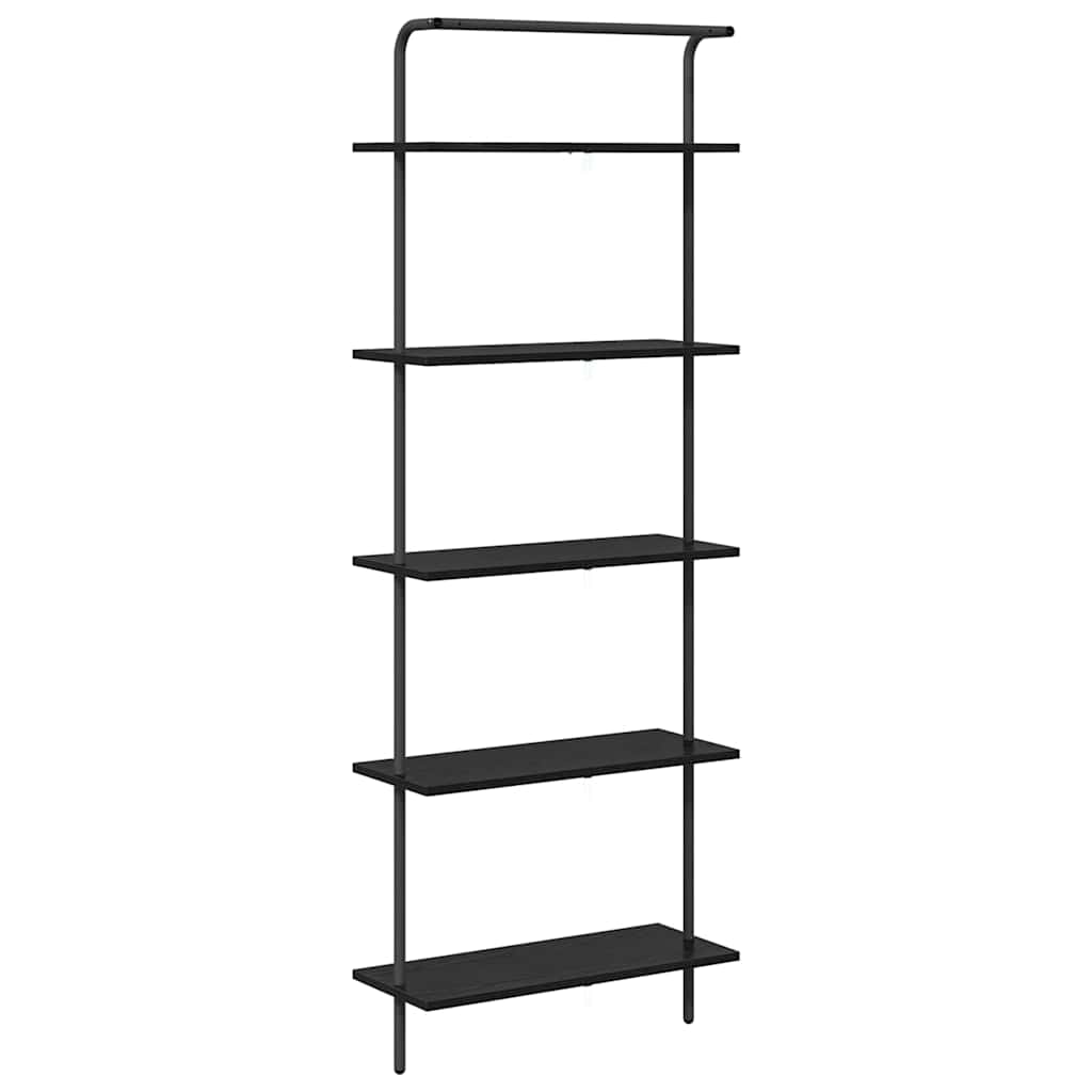 Bücherregal Schwarz Eichen-Optik 60 x 24 x 168 cm Holzwerkstoff