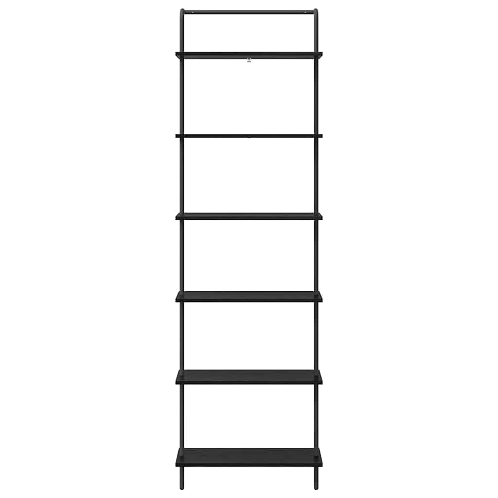 Bücherregal Schwarz Eichen-Optik 60 x 24 x 203 cm Holzwerkstoff