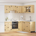 Schrank mit Regal SKI 8 pcs Honigbraun Massives Kiefernholz