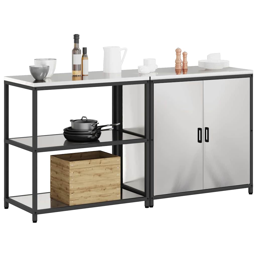 Aufbewahrungsset für die Küche HATTEM 2 pcs Silber Edelstahl