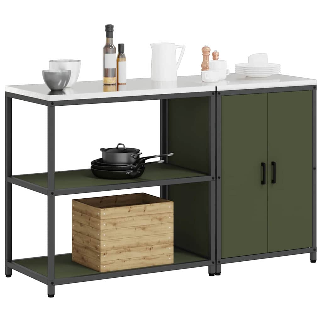 Aufbewahrungsset für die Küche HATTEM 2 pcs Olivgrün