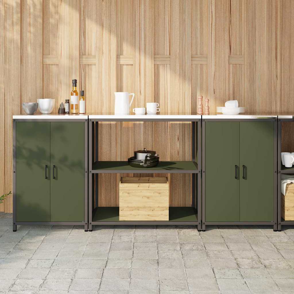 Aufbewahrungsset für die Küche HATTEM 3 pcs Olivgrün