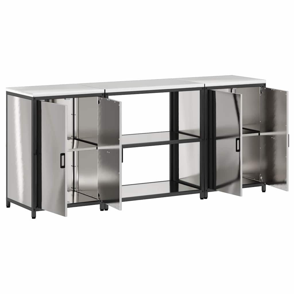 Aufbewahrungsset für die Küche HATTEM 3 pcs Silber Edelstahl