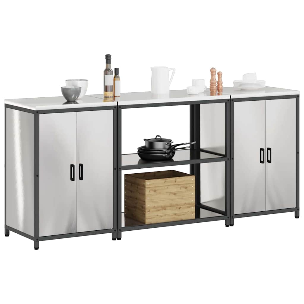 Aufbewahrungsset für die Küche HATTEM 3 pcs Silber Edelstahl