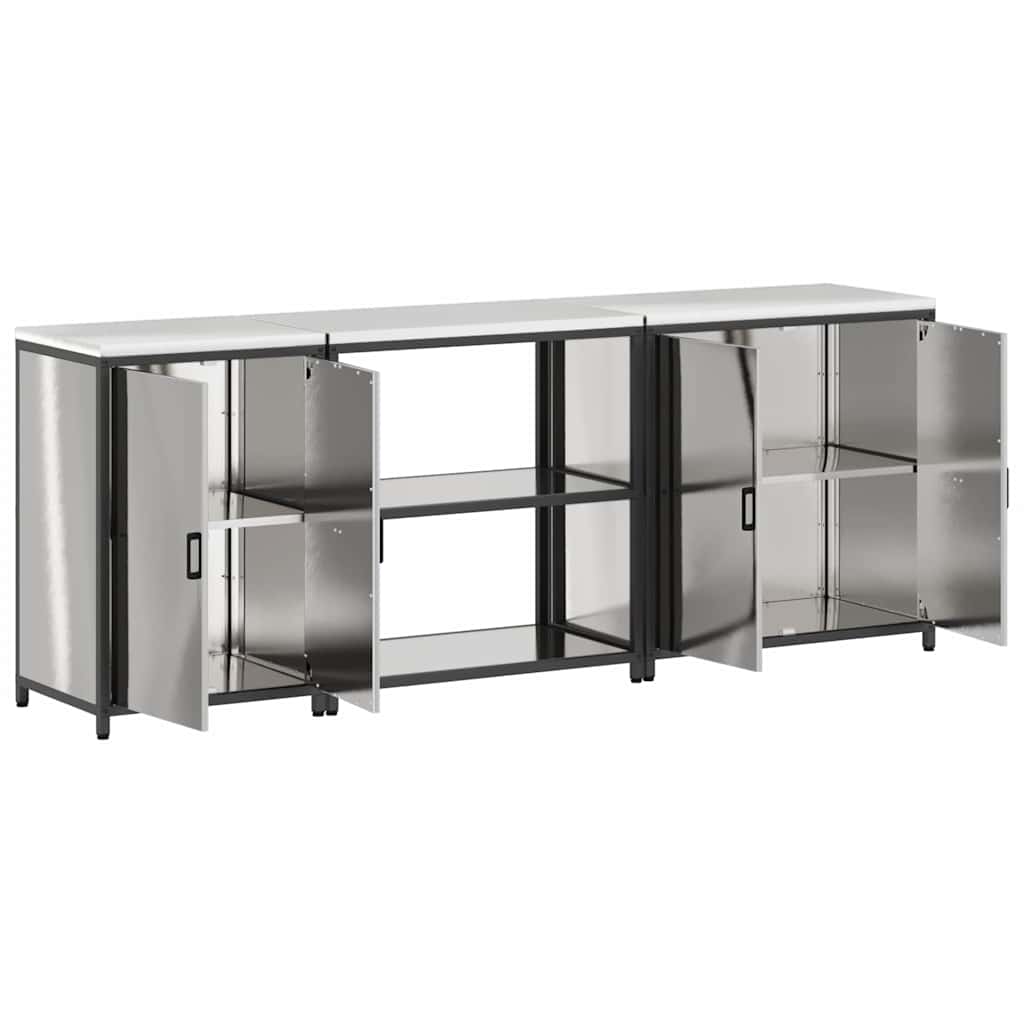 Aufbewahrungsset für die Küche HATTEM 3 pcs Silber Edelstahl