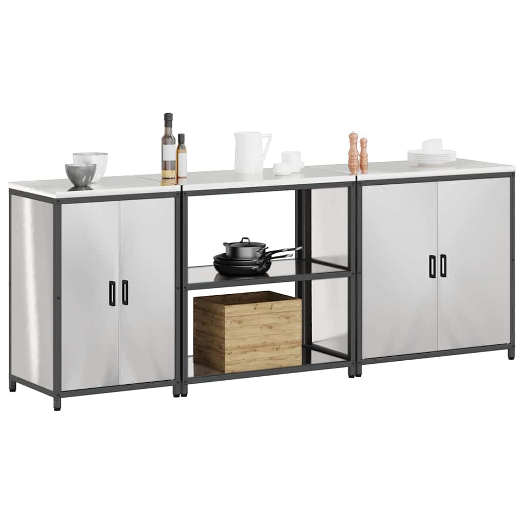 Aufbewahrungsset für die Küche HATTEM 3 pcs Silber Edelstahl